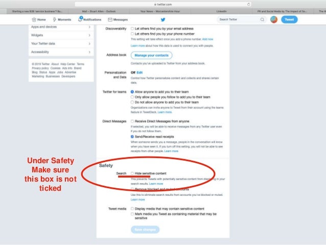 mark media you tweet as containing material that may be sensitive