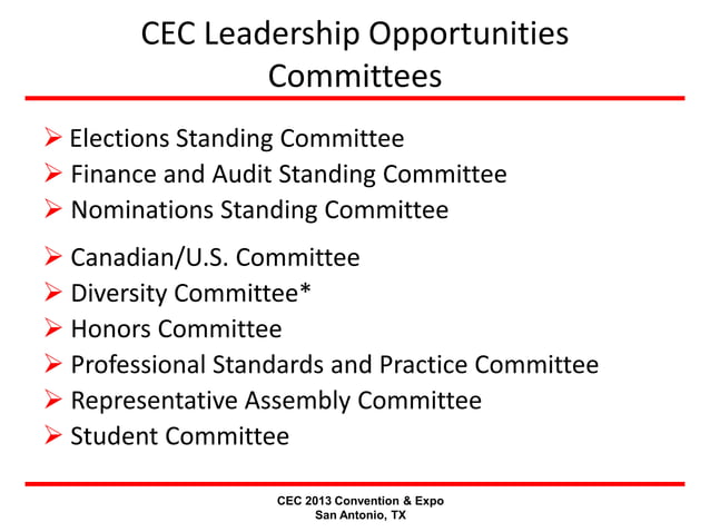 Cec Leadership Presentation Ppt