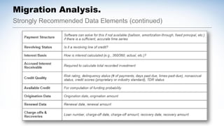 Strongly Recommended Data Elements (continued)
Migration Analysis.
 