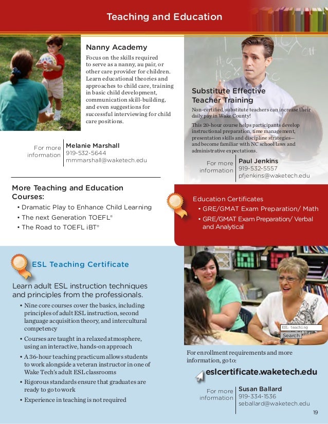 wake tech continuing education course digest brochure wake tech registration flyer
