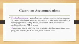 Disability/Accomodations presentation | PPT