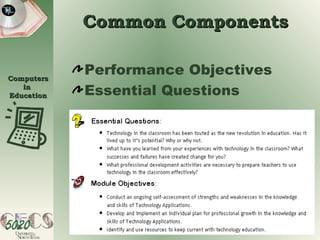 Common Components Performance Objectives Essential Questions 