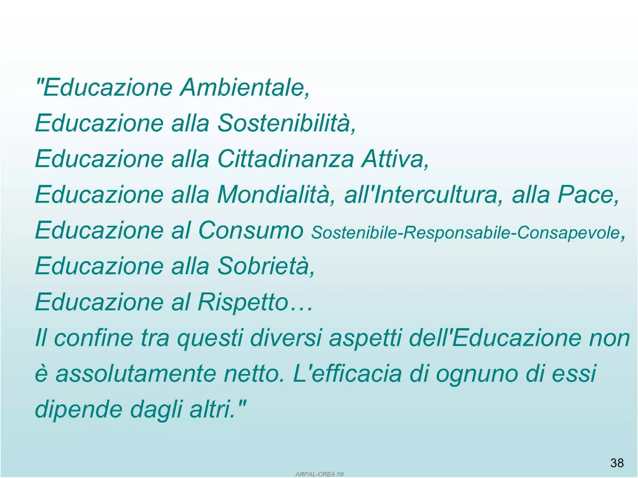2009: Il Centro di Educazione al Consumo Sostenibile, 2004-2009