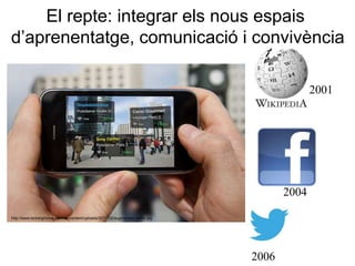 El repte: integrar els nous espais
d’aprenentatge, comunicació i convivència
2006
2004
2001
http://www.lockergnome.com/wp-...