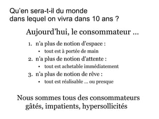Qu’en sera-t-il du monde  dans lequel on vivra dans 10 ans ? 