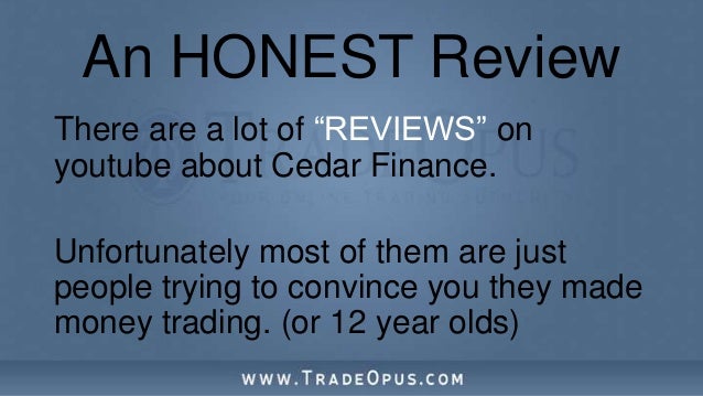 Cedar finance binary options review
