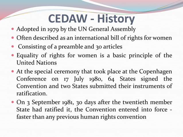 CEDAW.pptx | Debated Sensitive Social Issues | Sensitive Topics