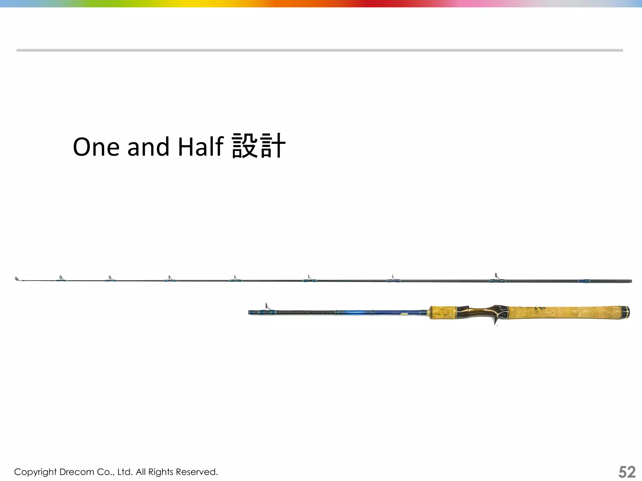 Copyright Drecom Co., Ltd. All Rights Reserved.	
 52
One	
  and	
  Half	
  設計	
 