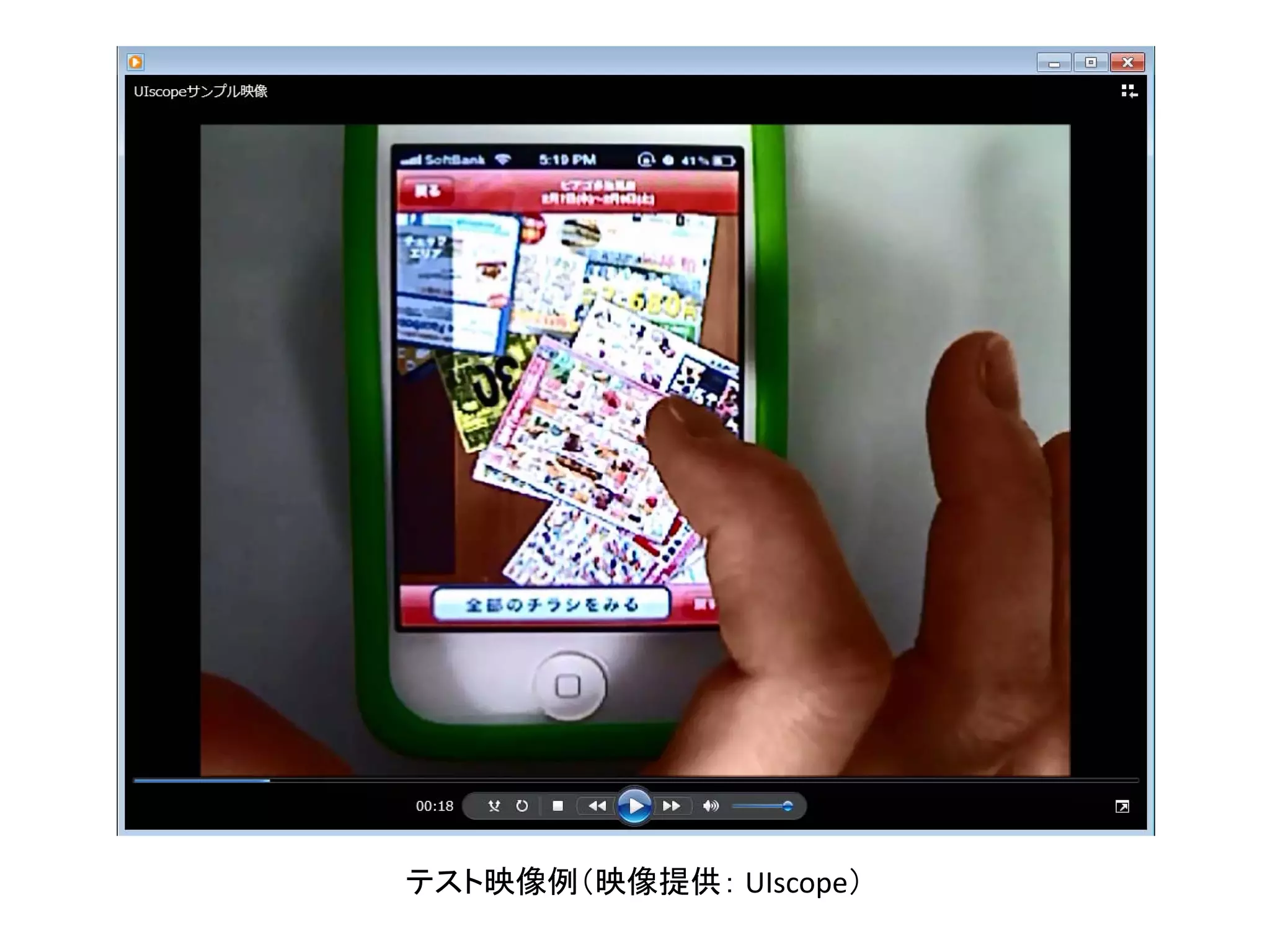 テスト映像例（映像提供： UIscope）
 