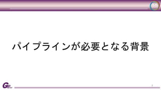 7 
パイプラインが必要となる背景 
 