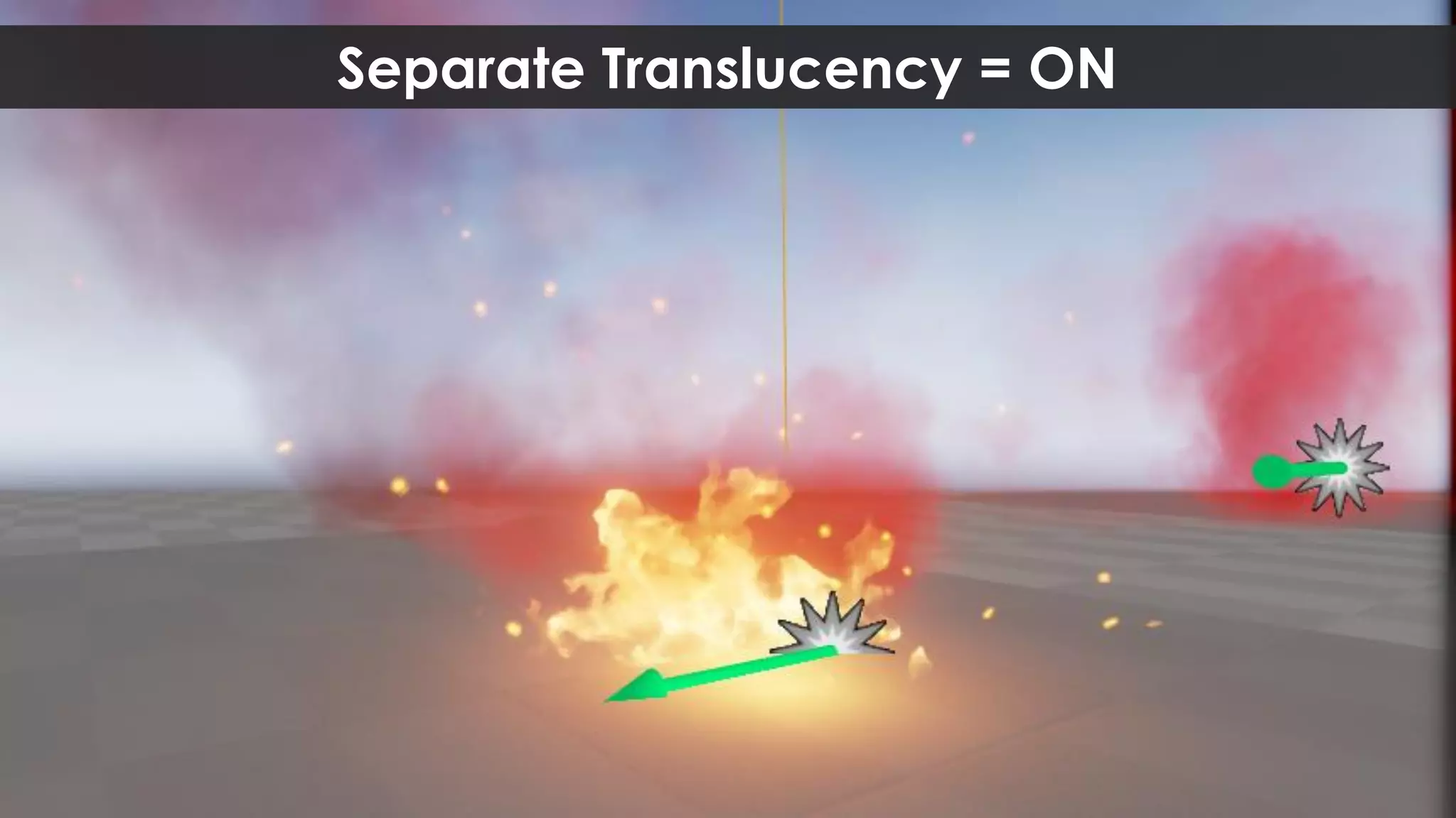 UE4でのピクセル描画負荷対策
1: Separate Translucencyの解像度削減
2: Particle Cut Out
 