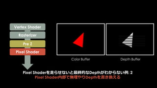 BasePass まとめ
Base PassはG-bufferを作成するフェイズです。
OpaqueとMaskedマテリアルが投入されます。
オブジェクトの投入が直に響く箇所です。
バウンスの設定を確認し、無駄な頂点計算をさせないように。
マテリアルを確認し、無駄なピクセル計算をさせないように。
 