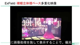 ExField：裸眼立体視ベース多重化映像
 