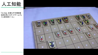 「A.I.See: 多重化不可視映像
技術を用いたボードゲームプレ
イ上達支援ツール」
人工知能
 