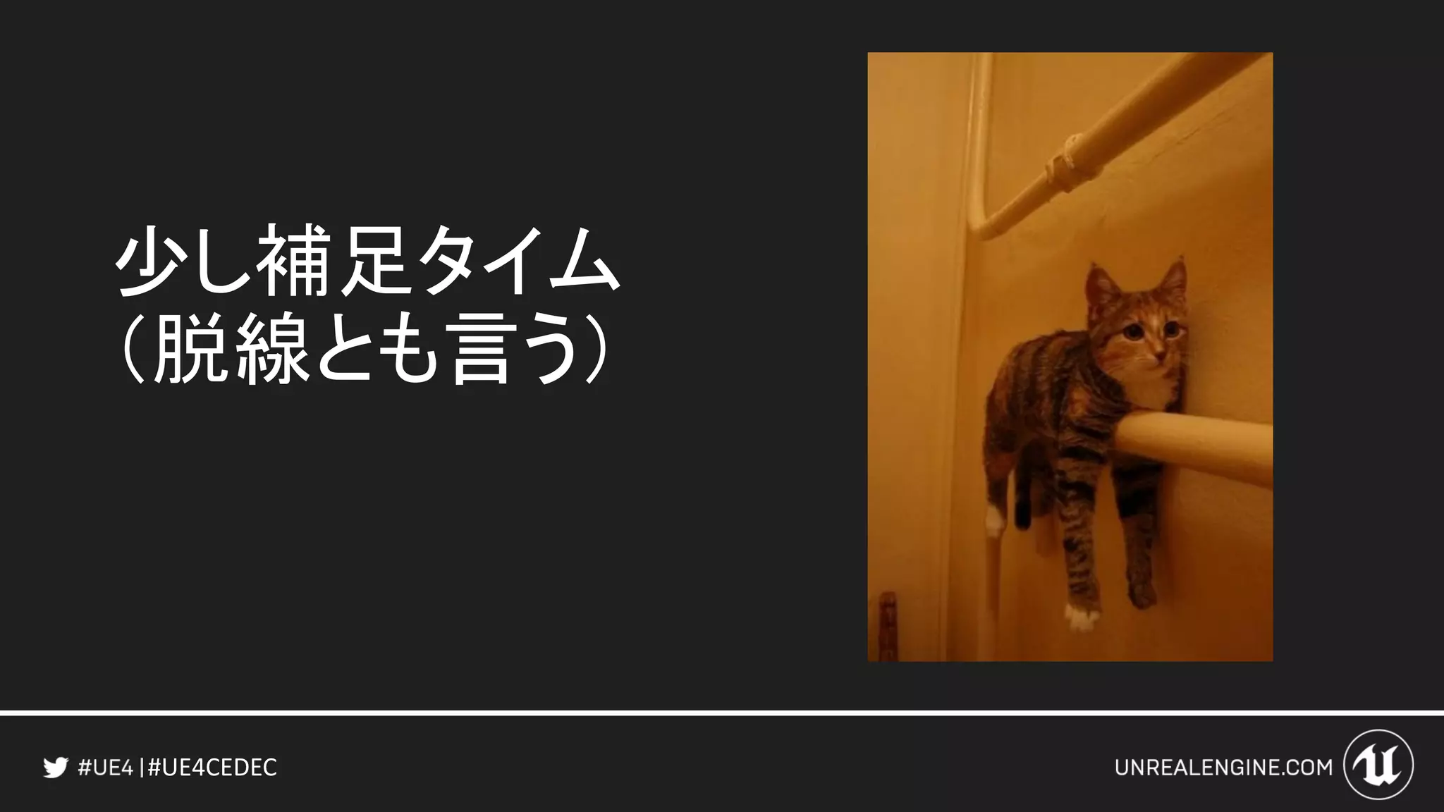 #UE4CEDEC
少し補足タイム
（脱線とも言う）
 