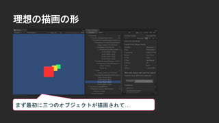 理想の描画の形
まず最初に三つのオブジェクトが描画されて&hellip;
 