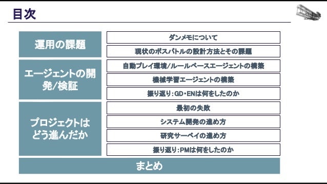 機械学習ベースの自動プレイエージェントを用いたバランス設計効率化の追求 Slide 6