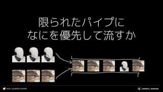 #UE4 | @UNREALENGINE
限られたパイプに
なにを優先して流すか
 