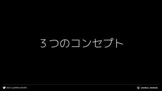 #UE4 | @UNREALENGINE
３つのコンセプト
 