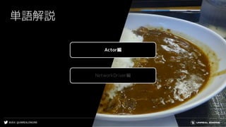 #UE4 | @UNREALENGINE
単語解説
Actor編
NetworkDriver編
 