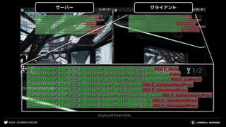 #UE4 | @UNREALENGINE
displayall Pawn Role
サーバー クライアント
 
