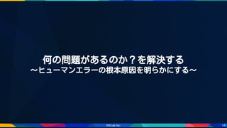 14
何の問題があるのか？を解決する
～ヒューマンエラーの根本原因を明らかにする～
 