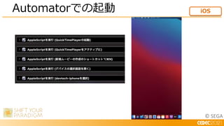 © SEGA
Automatorでの起動 iOS
 