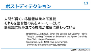 11
ݥȥǥƥ
gäƤԪBA
ԤΤ륹ȩ``Ȥ
oR˽MƤCܤ×˂äƤ
Brockman J., ed 2006. What We Believe but Cannnot Prove:
Todays Leading Thinkers on Science in the Age of Certainty.
New York, Harper Perennial.
Gazzaniga, M.S. 1998. The minds Past.
University of California Press, Berkeley
 