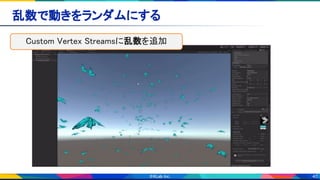 40
乱数で動きをランダムにする 
Custom Vertex Streamsに乱数を追加
 