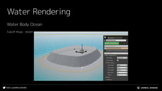 #UE4 | @UNREALENGINE
Water Rendering
Water Body Ocean
Falloﬀ Mode：Width
 