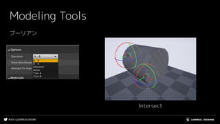 #UE4 | @UNREALENGINE
Modeling Tools
ブーリアン
Intersect
 