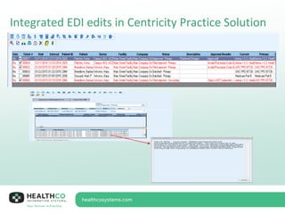 Integrated EDI edits in Centricity Practice Solution
 