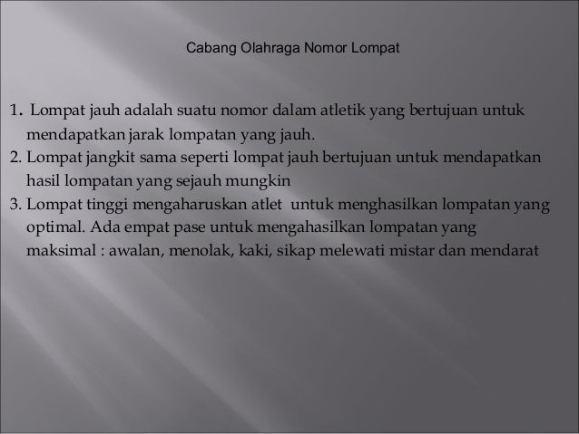 Cedera olahraga pada nomor lompat jauh