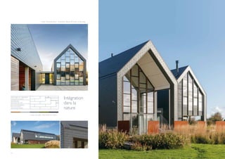 24 25
TOITURE ET FAÇADE
Constructions neuves
MATÉRIAU
New Stonit 45 x 30
RECOUVREMENT
Pose horizontale à
recouvrement double
I
Couleur de projet : New Stonit Gris schiste
Intégration
dans la
nature
‘s-Heer Hendrikskinderen - Architecten Alliantie BV (Goes, les Pays-Bas)
I
 