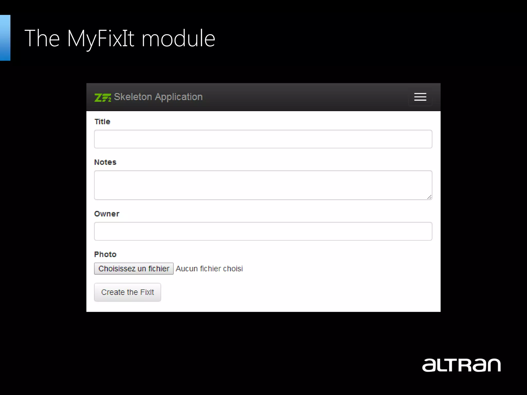 The MyFixIt module
 