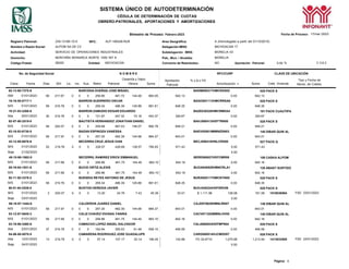 SISTEMA ÚNICO DE AUTODETERMINACIÓN
CÉDULA DE DETERMINACIÓN DE CUOTAS
OBRERO-PATRONALES, APORTACIONES Y AMORTIZACIONES
Página: 4
Bimestre de Proceso: Febrero-2023 Fecha de Proceso: 17/mar./2023
Registro Patronal:
Nombre o Razón Social:
Z45-13180-10-0
ALPOM SA DE CV
RFC: ALP-180428-RU9 Area Geográfica:
Delegación IMSS:
A (Homologada a partir del 01/10/2015)
MICHOACAN 17
Actividad: SERVICIO DE OPERACIONES INDUSTRIALES Subdelegación IMSS: MORELIA 03
Domicilio: MONTAÑA MONARCA NORTE 1000 INT 8 Pob., Mun. / Alcaldía: MORELIA
Código Postal: 58350 Entidad: MICHOACAN Convenio de Reembolso: NO Aportación Patronal: 5.00 % V 3.6.3
No. de Seguridad Social N O M B R E RFC/CURP CLAVE DE UBICACIÓN
Clave Fecha Días SDI Lic. Inc. Aus. Retiro Patronal
Cesantía y Vejez
Obrera Suma
Aportación
Patronal
% o $ o FD
Amortización * Suma Créd. Vivienda
Tipo y Fecha de
Movto. de Crédito
92-13-95-7375-9 BARCENA DUEÑAS JOSE MISAEL BADM950317HMCRXS02 028 PACK S
ISM 01/01/2023 59 217.67 0 0 0 256.85 481.72 144.48 883.05 642.13 0.00 642.13
16-16-00-0717-1 BARRON GUERRERO OSCAR BAGO001113HMCRRSA0 028 PACK S
M/S 01/01/2023 59 219.78 0 0 0 259.34 486.39 145.88 891.61 648.35 0.00 648.35
10-21-03-2288-8 BARRON ZAMUDIO EDGAR EDUARDO BAZE030228HMCRMDA4 191 PACK CUAUTIPA
Alta 30/01/2023 30 219.78 0 0 0 131.87 247.32 74.18 453.37 329.67 0.00 329.67
92-07-90-2519-0 BAUTISTA HERNANDEZ JONATHAN DANIEL BAHJ900413HDFTRN00 028 PACK S
M/S 01/01/2023 59 220.07 0 0 0 259.68 487.03 146.07 892.78 649.21 0.00 649.21
63-16-93-6730-5 BAZAN ESPINOZA VANESSA BAEV930619MMNZSN03 148 DIBAR QUIN AL
M/S 01/01/2023 59 217.97 0 0 0 257.20 482.39 144.68 884.27 643.01 0.00 643.01
43-12-95-6676-6 BECERRA CRUZ JESUS IVAN BECJ950410HNLCRS00 027 PACK Q
M/S 01/01/2023 59 217.68 0 0 0 256.86 642.16
CASKA ALPOM
05-19-04-1931-6 BUCIO ORTIZ ALEXIS 129 ABAST SURTIDO
M/S 01/01/2023 59 217.68 0 0 0 256.86 642.16
92-11-92-3376-2 BUENDIA REYES ANTONIO DE JESUS BURA920117HMCNYN05 028 PACK S
M/S 01/01/2023 59 219.78 0 0 0 259.34 486.39 145.88 891.61 648.35 0.00 648.35
90-01-84-2538-0 BUSTOS HEREDIA JAVIER BUHJ840224HDFSRV06 028 PACK S
M/S 01/01/2023 3 220.07 0 0 0 13.20 24.76 7.43 45.39 33.01 $ 1,111.96 128.08 161.09 1516036594 FSD 03/01/2023
Baja 03/01/2023 0.00
69-16-97-1444-6 CALDERON JUAREZ DANIEL CAJD970629HMNLRN07 148 DIBAR QUIN AL
M/S 01/01/2023 59 217.97 0 0 0 257.20 482.39 144.68 884.27 643.01 0.00 643.01
53-12-87-0645-3 CALIZ CHAVEZ VIVIANA YANIRA CACV871202MMNLHV00 148 DIBAR QUIN AL
M/S 01/01/2023 59 217.68 0 0 0 256.86 481.75 144.49 883.10 642.16 0.00 642.16
03-19-98-3480-9 CAMACHO LOPEZ ANGEL SALVADOR CALA980824HDFMPN04 028 PACK S
Alta 23/01/2023 37 219.78 0 0 0 162.64 305.03 91.48 559.15 406.59 0.00 406.59
04-06-88-5870-5 CAMARENA RODRIGUEZ JOSE GUADALUPE CARG880514HJCMDD07 028 PACK S
Alta 12/01/2023 13 219.78 0 0 0 57.14 107.17 32.14 196.45 142.86 FD 24.8710 1,070.68 1,213.54 1413533505 FSD 24/01/2023
Baja 24/01/2023 0.00
M/S 01/01/2023 52 219.78 0 0 0 228.57 428.69 128.57 785.83 571.43 0.00 571.43
Baja 21/02/2023 0.00
45-15-98-1562-5 BECERRIL RAMIREZ ERICK EMMANUEL BERE980627HDFCMR08 188
481.75 144.49 883.10 642.16 0.00
BUOA040829HMNCRLA1
481.75 144.49 883.10 642.16 0.00
 