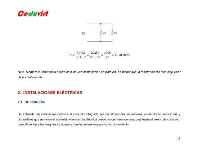 Curso de instalaciones eléctricas