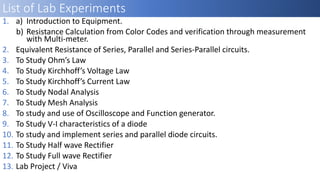 CEE103 - Lecture No 01.pdf applied electricity | PDF