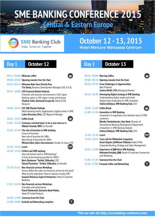 CEE SME Banking Club Conference 2015