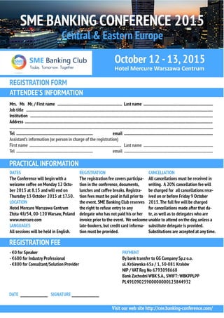 CEE SME Banking Club Conference 2015