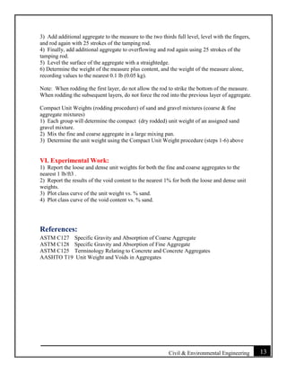 CEE 281 Lab Manual. for testing soil and student | PDF