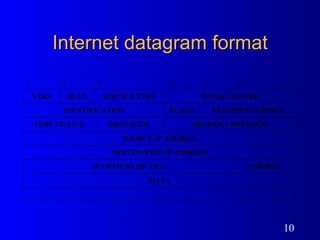 Internet datagram format 