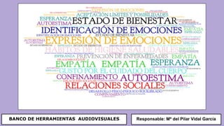 BANCO DE HERRAMIENTAS AUDIOVISUALES Responsable: Mª del Pilar Vidal García
 