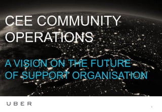 CEE COMMUNITY
OPERATIONS
A VISION ON THE FUTURE
OF SUPPORT ORGANISATION
1
 
