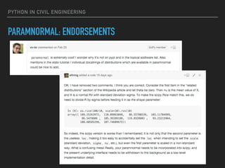 PYTHON IN CIVIL ENGINEERING
PARAMNORMAL: ENDORSEMENTS
 