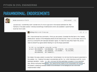 PYTHON IN CIVIL ENGINEERING
PARAMNORMAL: ENDORSEMENTS
 