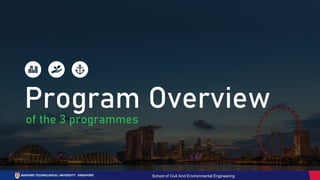 School of Civil And Environmental Engineering
of the 3 programmes
Program Overview
 