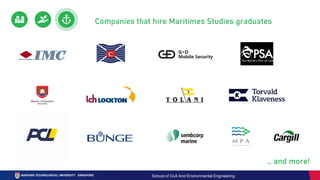 … and more!
Companies that hire Maritimes Studies graduates
School of Civil And Environmental Engineering
 