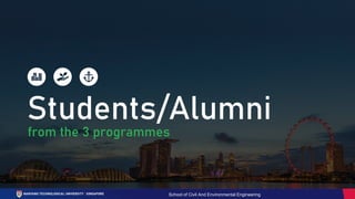 School of Civil And Environmental Engineering
from the 3 programmes
Students/Alumni
 