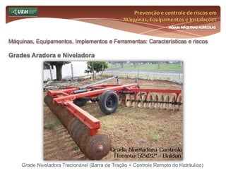 Prevenção e controle de riscos em Máquinas, Equipamentos e InstalaçõesMódulo MÁQUINAS AGRÍCOLASOnde e como se insere o EST no meio rural? Análise da NR 31 e seus dispositivos:31.16 Transporte de Trabalhadores 31.16.2 O transporte de trabalhadores em veículos adaptados somente ocorrerá em situações excepcionais, mediante autorização prévia da autoridade competente em matéria de trânsito, devendo o veículo apresentar as seguintes condições mínimas de segurança: a) escada para acesso, com corrimão, posicionada em local de fácil visualização pelo motorista; b) carroceria com cobertura, barras de apoio para as mãos, proteção lateral rígida, com dois metros e dez centímetros de altura livre, de material de boa qualidade e resistência estrutural que evite o esmagamento e a projeção de pessoas em caso de acidente com o veículo; 